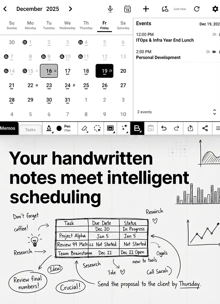 BooxDay - Your handwritten plans meet intelligent scheduling
